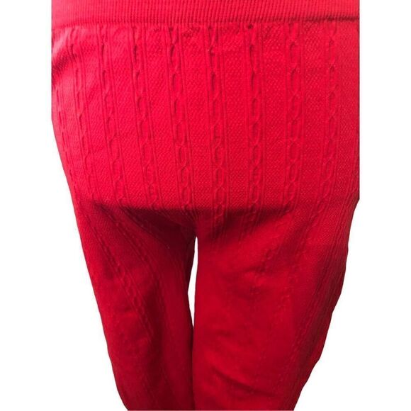 Faded Glory red flannel type leggings stretchy Christmas pants size XL - Picture 3 of 6